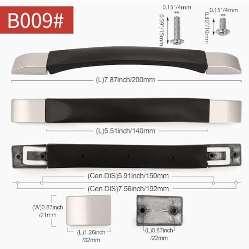 Black Flexible Spare Strap Handle Grip Replacement for Suitcase Luggage Case