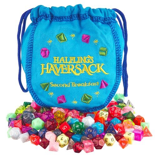 Wiz Dice Halfling'S Haversack: Second Breakfast - Mini Dice, 20 Polyhedral Dice