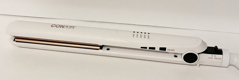 Conair Double Ceramic 1” White Flat Iron Model CS221N