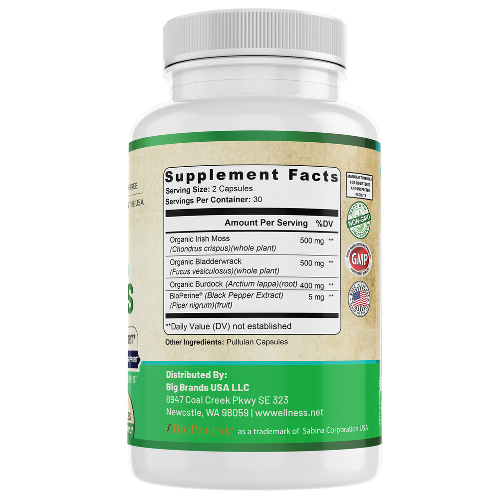 Sea Moss Supplement w/ Bladderwrack & Burdock Root
