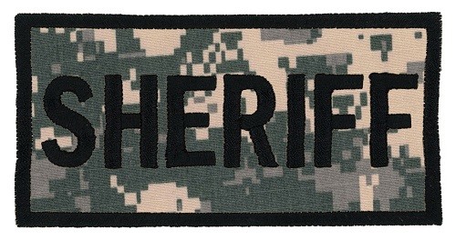 Sheriff Embroidered Tactical Morale 2"x4" Patch with Border. SAME DAY SHIP!