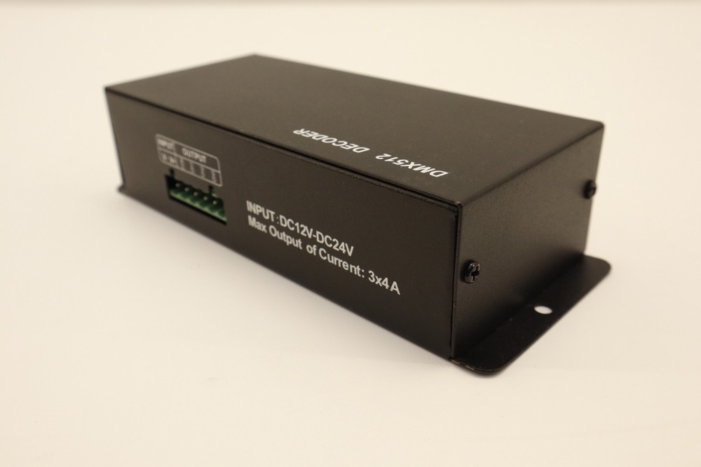 DMX 512 3x4A Decoder LED Controller Channel Driver RGBW LED Tape DC 12V