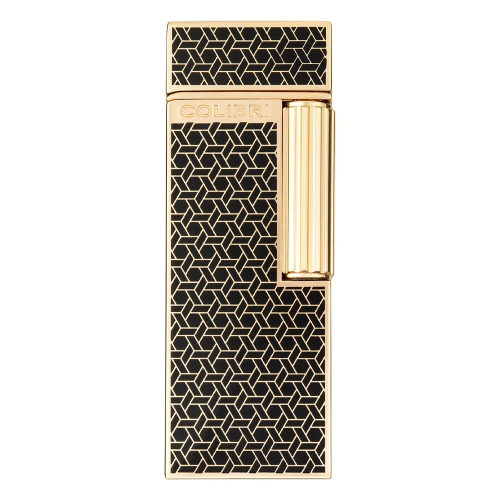 Colibri Cigar Lighter Continental Gold Patterned
