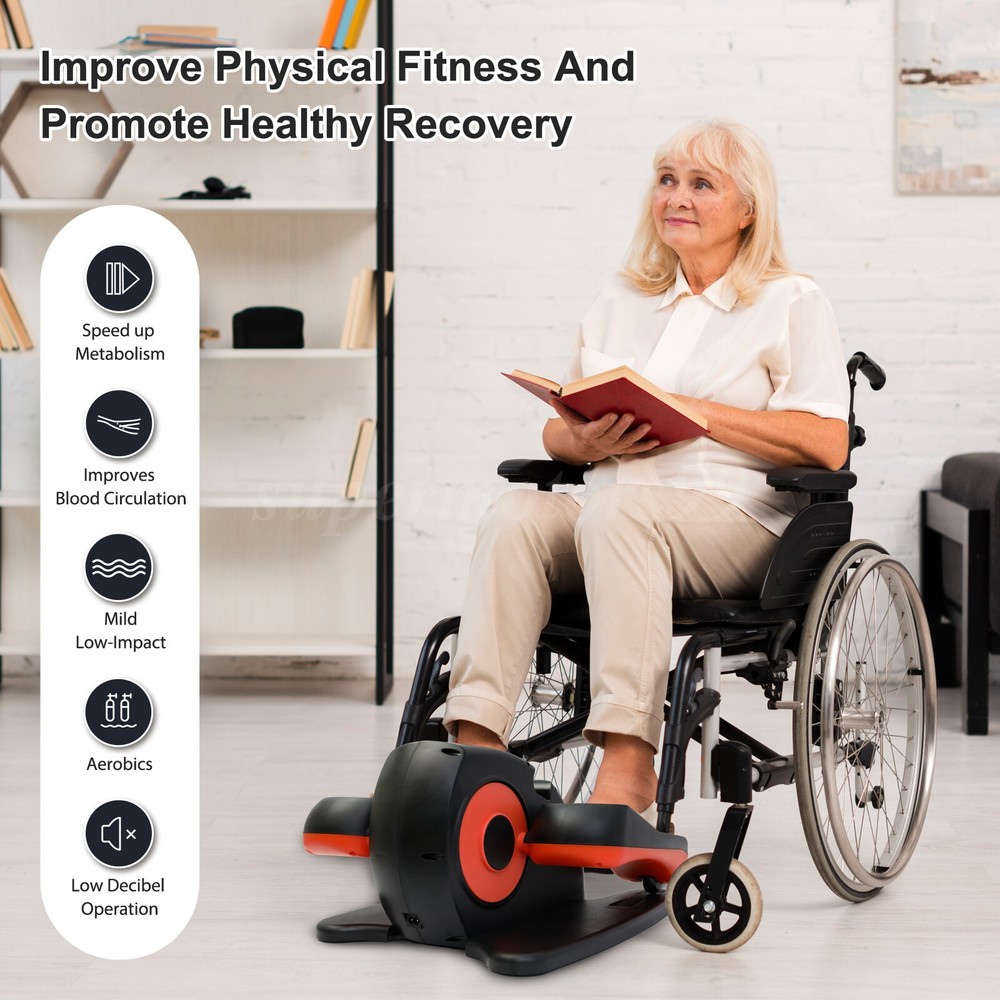 Under Desk Elliptical Trainer Machine Mini Compact Elliptical Machine Non-Slip