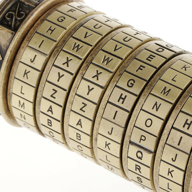 Pure Copper Da Vinci Code Lock Escape Password Props Creative Gift