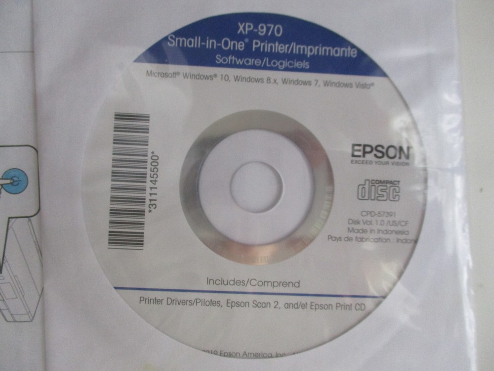 Setup SOFTWARE for EPSON XP-970 Small-in-One Printer Software for Windows