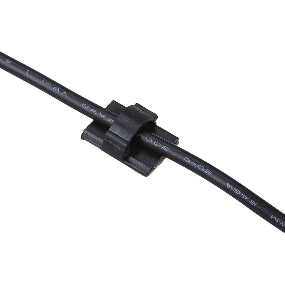 20 Pack Self-Adhesive Wire Tie Cable Clamp Clip Holder For Car Dash Camera B