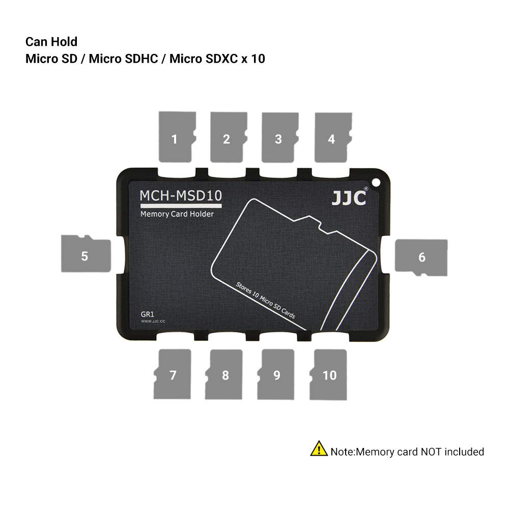 10 Slots Micro SD Card Holder Case Card, 10