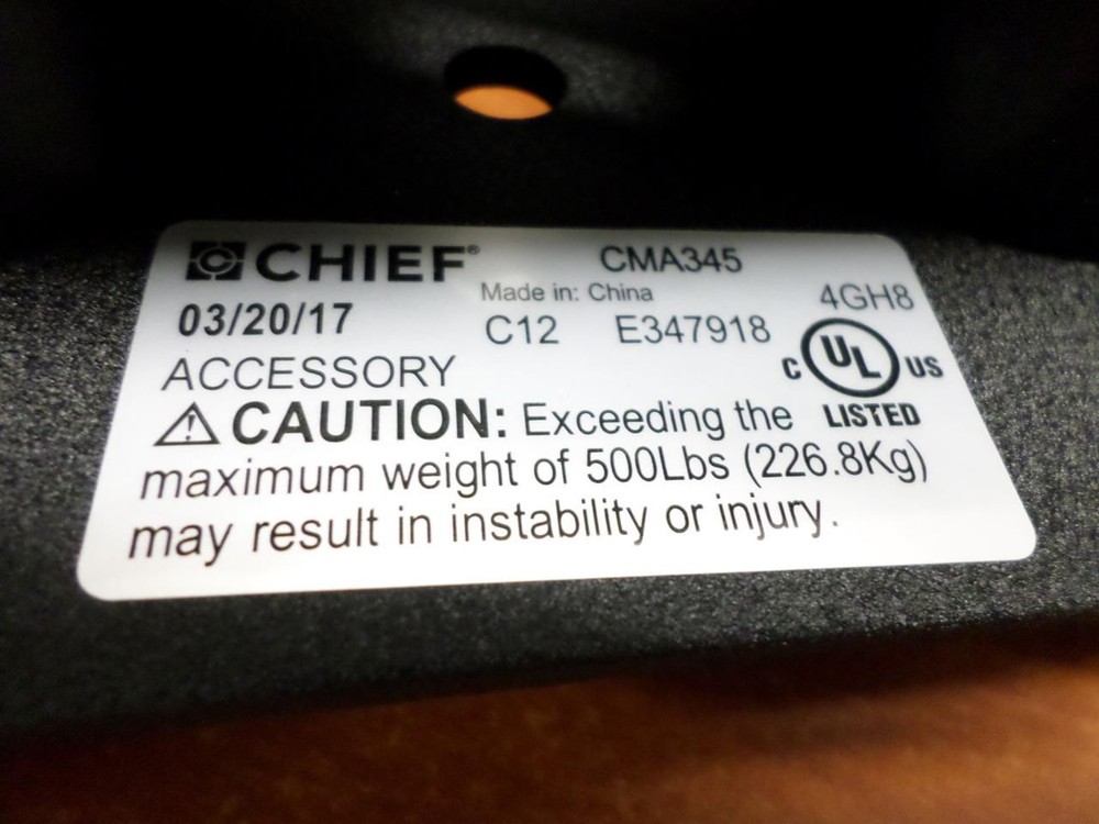 Chief CMA345 Structural Ceiling Plate with Rubber Flex Joint - New