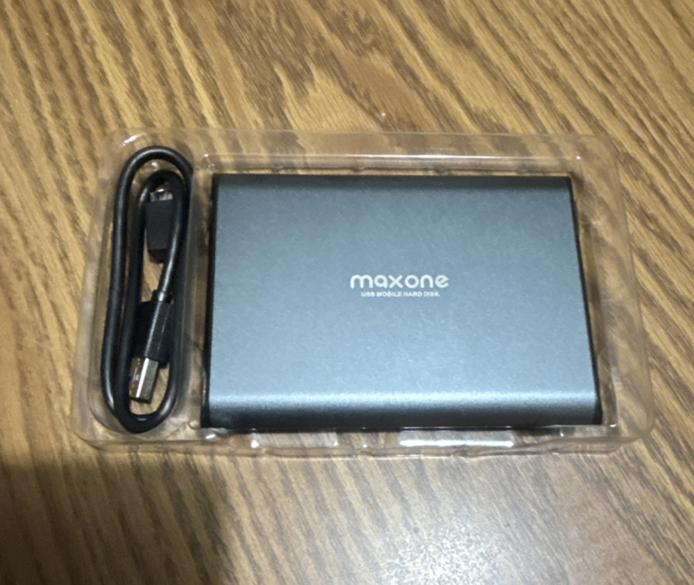 maxone 320GB 2.5" USB 3.0 Portable External HDD Gray Windows Mac Linux