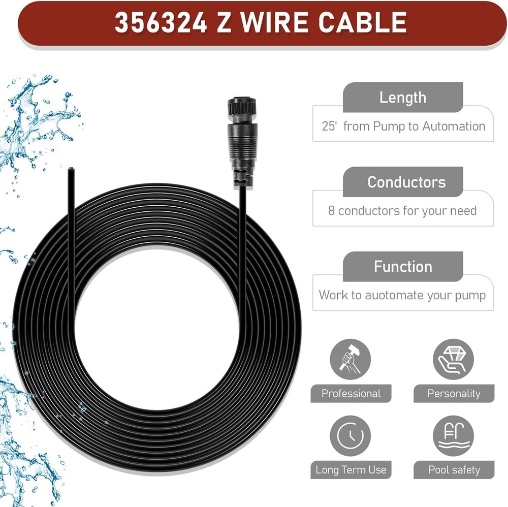 356324Z 25' Automation Cable Digital Input Communication Cable For Pentair Pump
