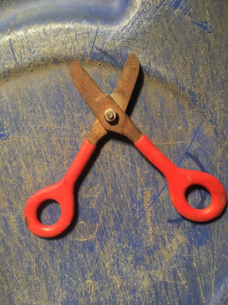 vintage Red handle scissors japan