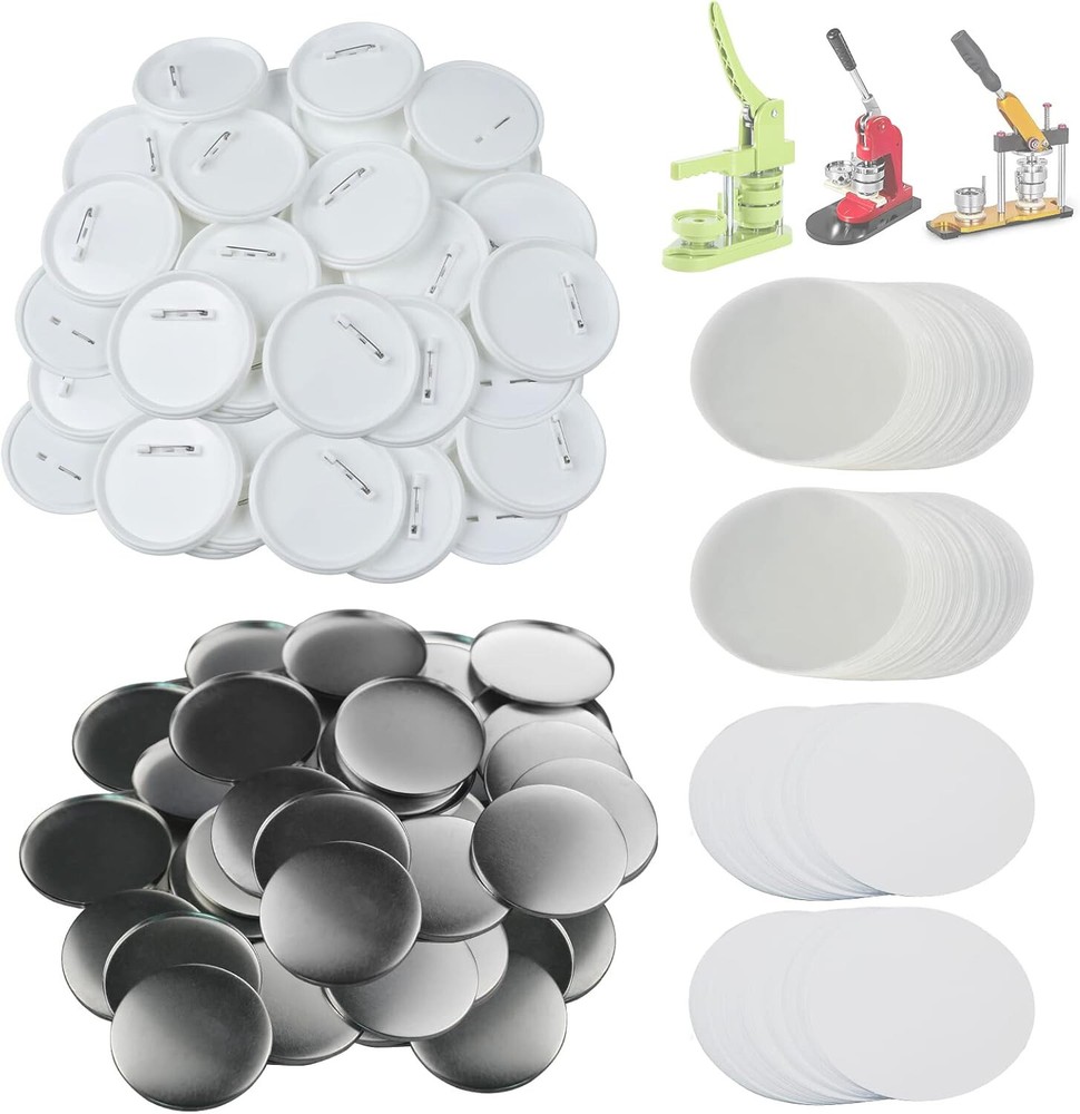 100 Sets 75mm(3 inch) Button Parts for Button Maker Machine Supplies Pin Back