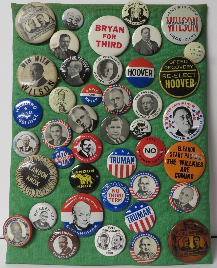 Presidential Political Campaign Woman Suffrage 42 Pinback Buttons Reproduction