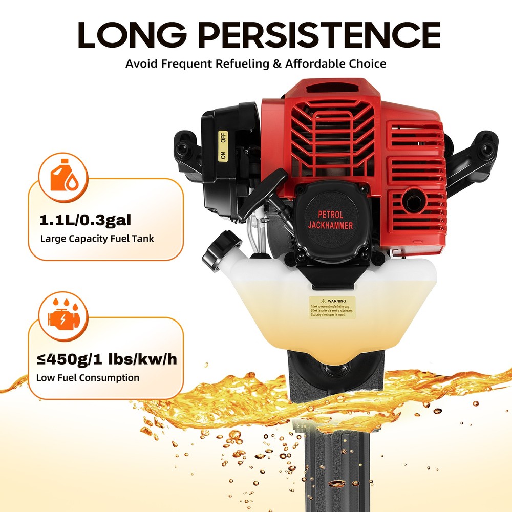 Handheld Trencher Digger Machine 52CC 2Stroke Garden Tree Digger Digging Machine