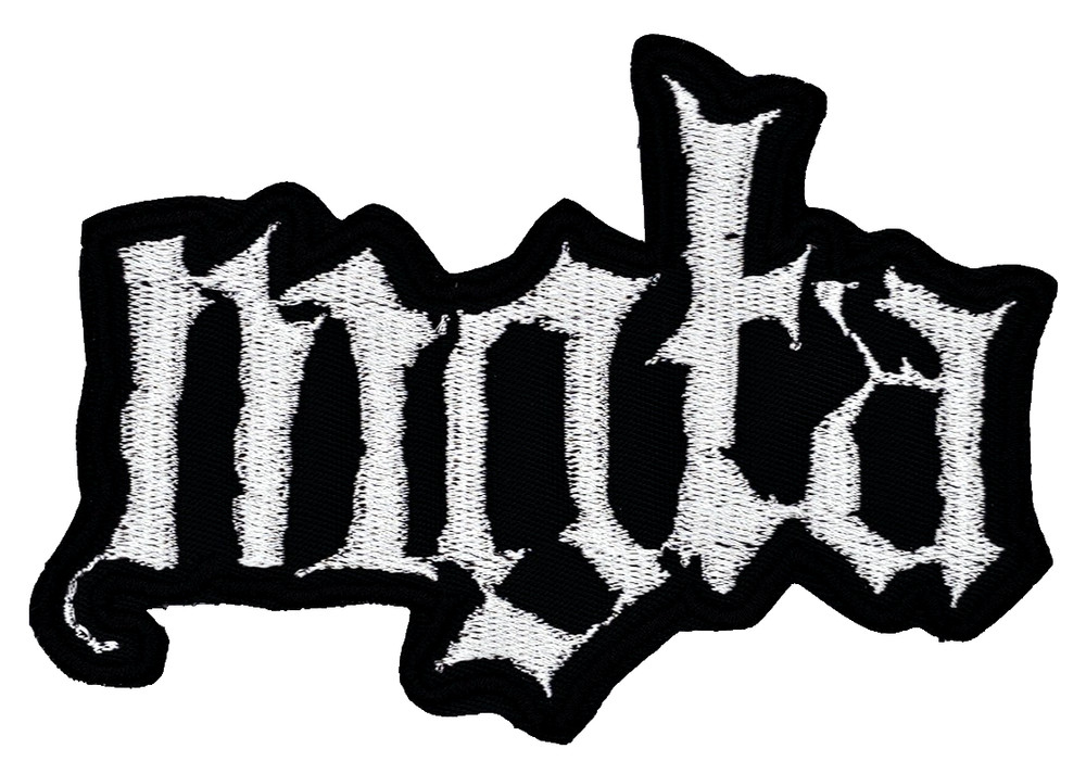 MGLA WHITE LOGO (shaped border) EMBROIDERED PATCH