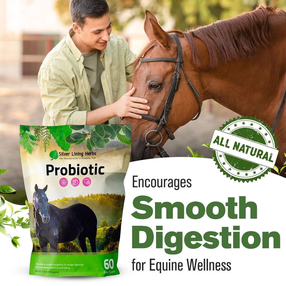 Silver Lining Herbs Horse Probiotics Digestive Supplements - Digestive Enzyme...