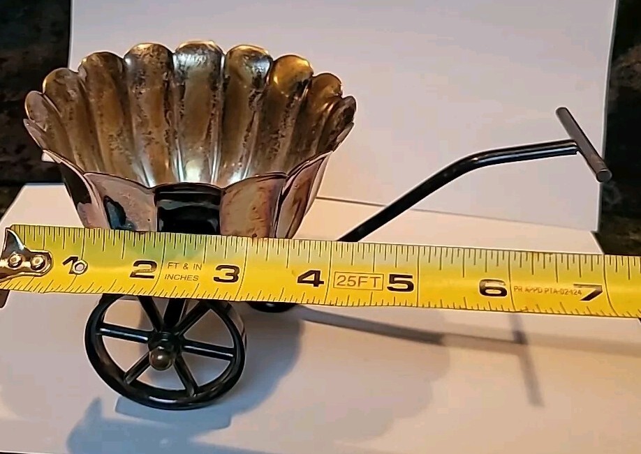 Vtg. Silverplate Wheeled Wagon Caddy, Server. Italy