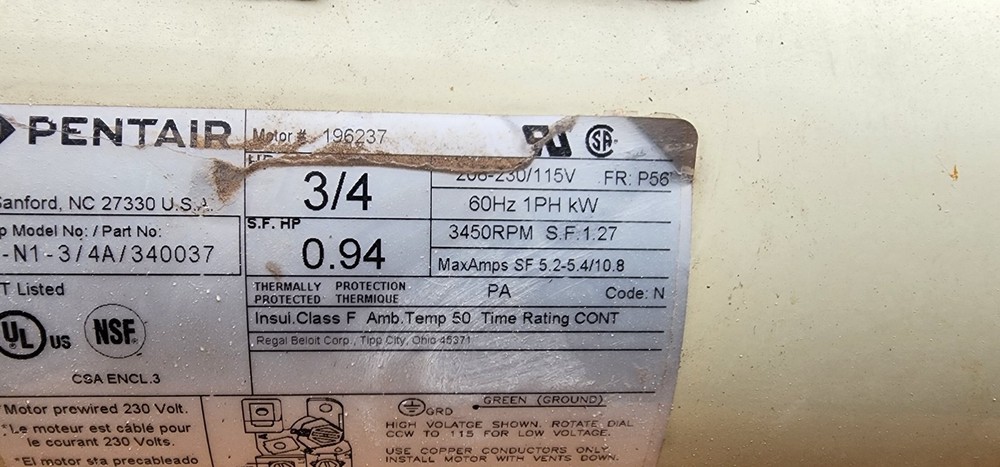 Pentair Superflo 0.94 HP Pool Pump