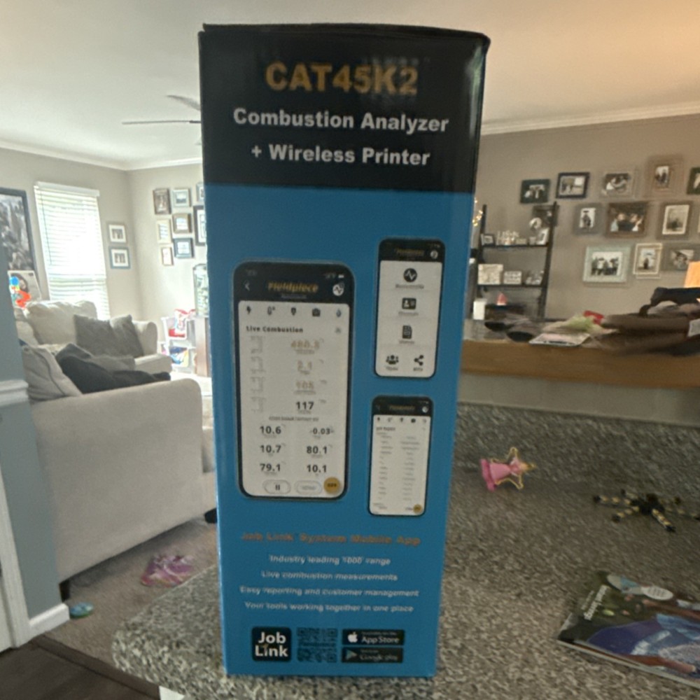 Fieldpiece CAT45K2 Combustion Analyzer O2 CO CO2 with Wireless Printer