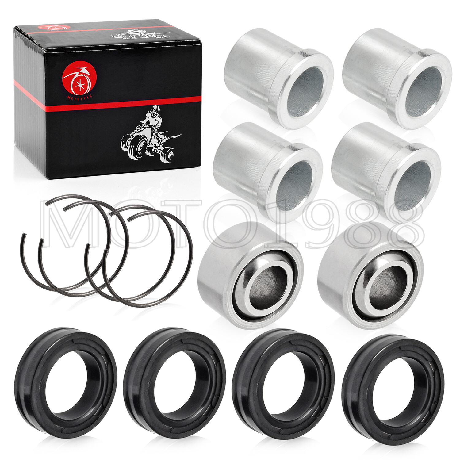 1999-08 for Honda Sportrax 400 TRX400EX Front Lower Front Upper A-Arm Bushing X2