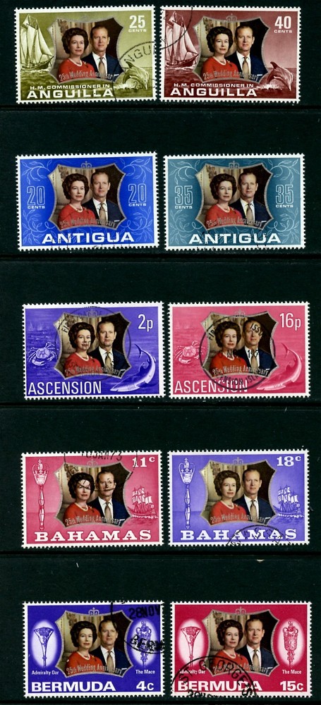 1972, SILVER WEDDING, COMMON DESIGN, USED (GB477)