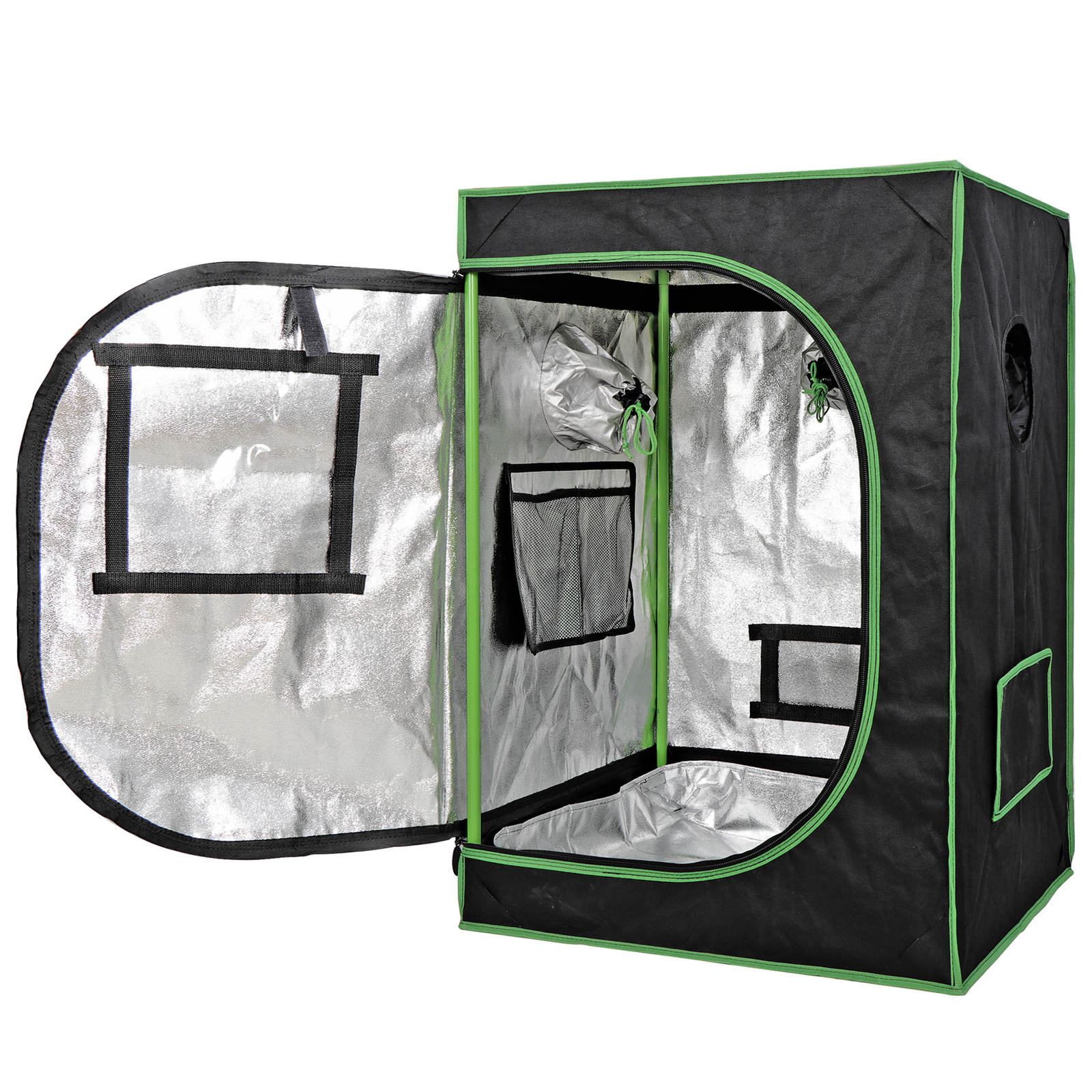 Hydroponic Grow Tent with Observation Window and Floor Tray for Plant Growing