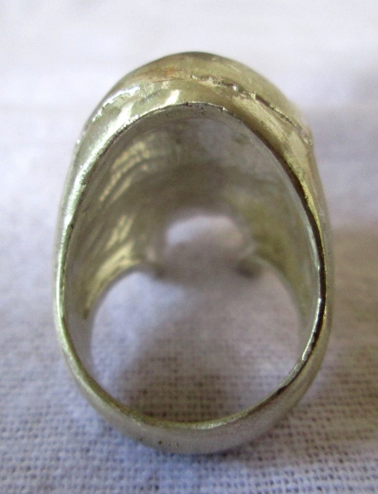 CLASSIC Sterling Silver Biker Skull Ring Size 9.5 Handmade