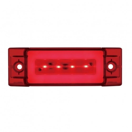 16 LED "GLO" Rectangular Clearance/Marker Light - Red LED/ Red Lens 36977