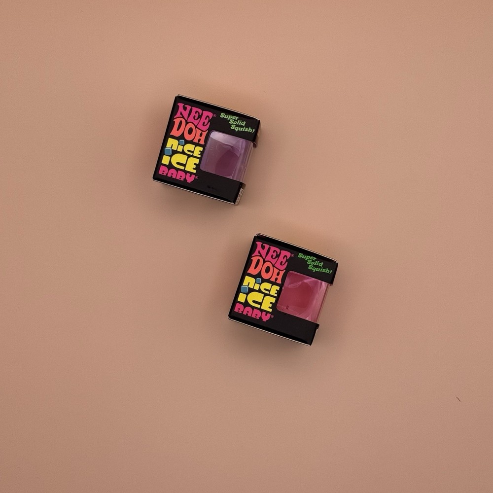 NeeDoh Nice Ice Baby Super Solid Squish Pink & Purple NEW