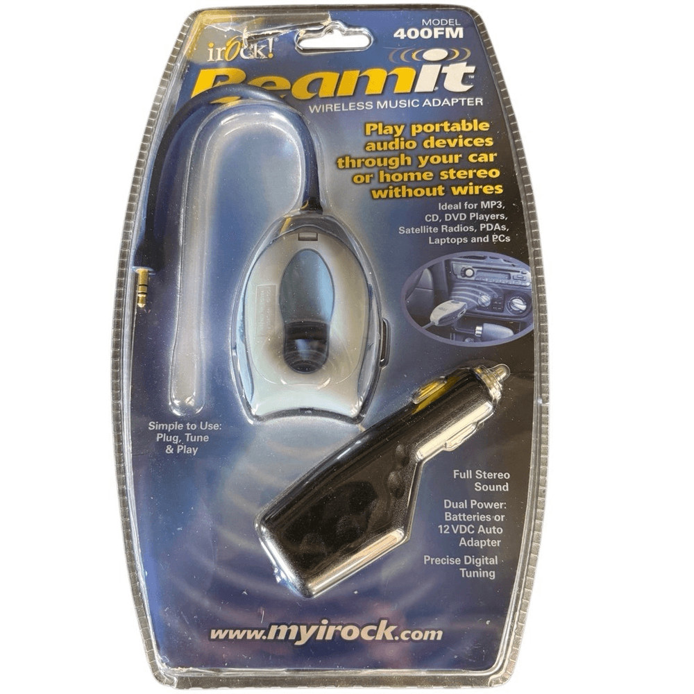 irock! Beamit Model 409FM Wireless Music Adapter *New*