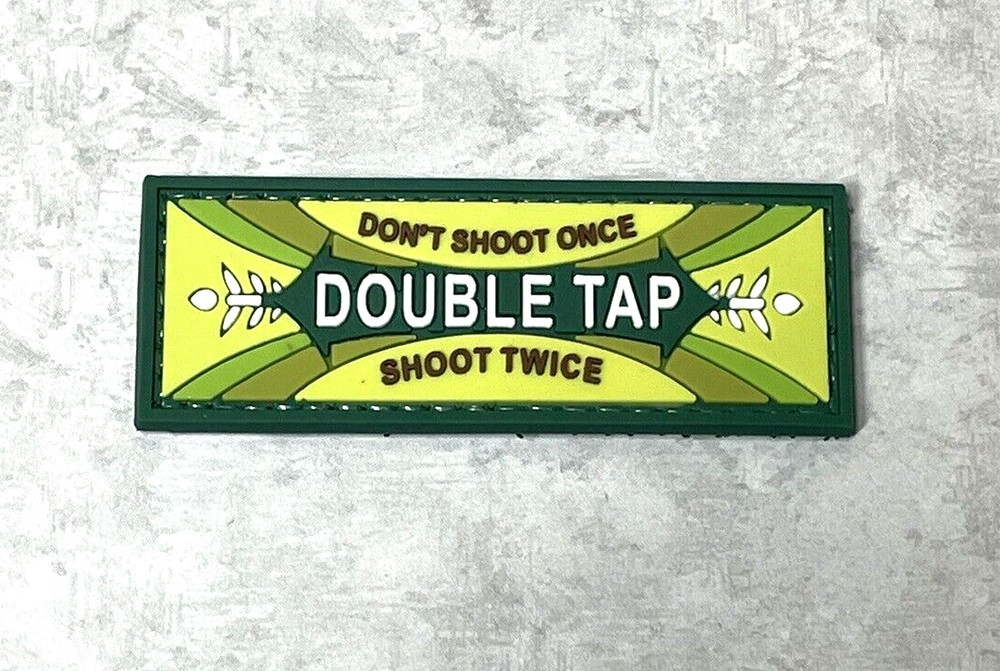 Double Tap PVC Gun Patch Tactical Special Forces Rubber PVC Morale Patch