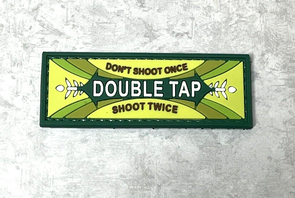 Double Tap PVC Gun Patch Tactical Special Forces Rubber PVC Morale Patch