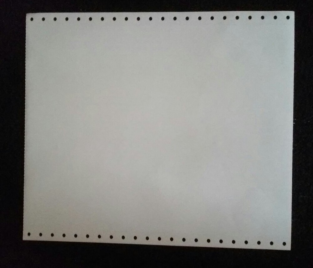 Fan fold tractor fed 20 pound bond computer paper 100 sheets