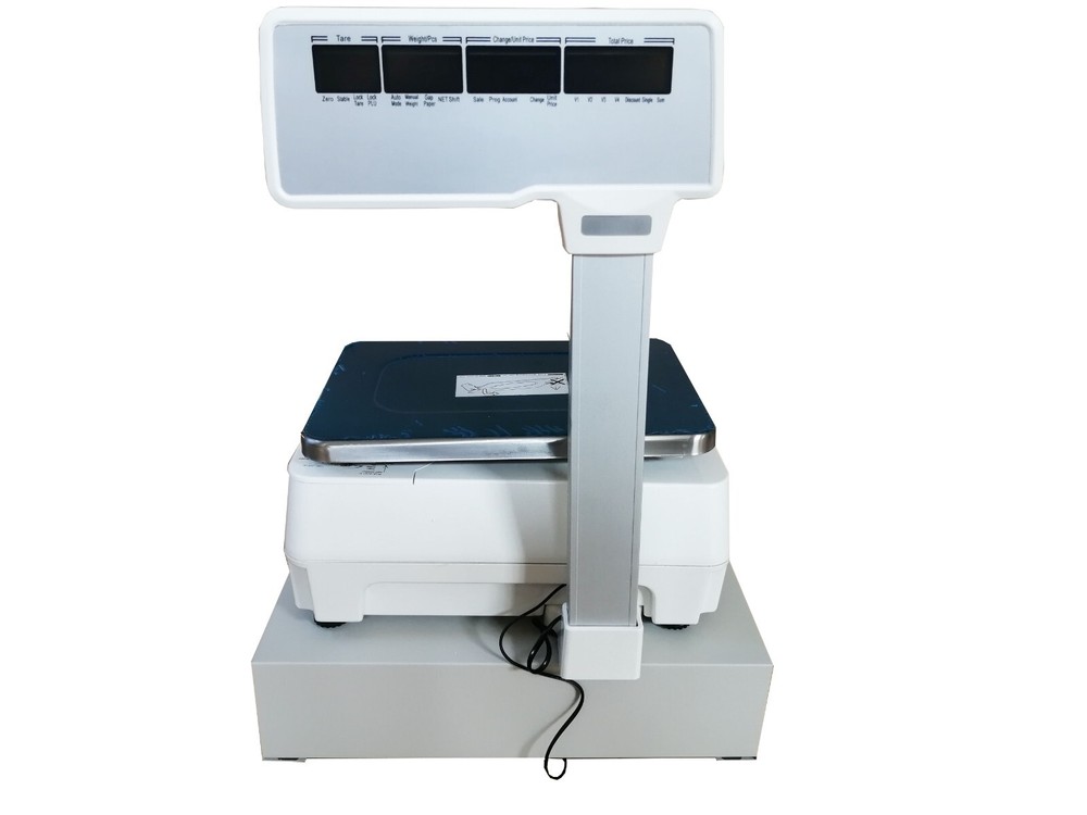 Weighing Price Computing Barcode Label Printing Cash Register Scale with Printer
