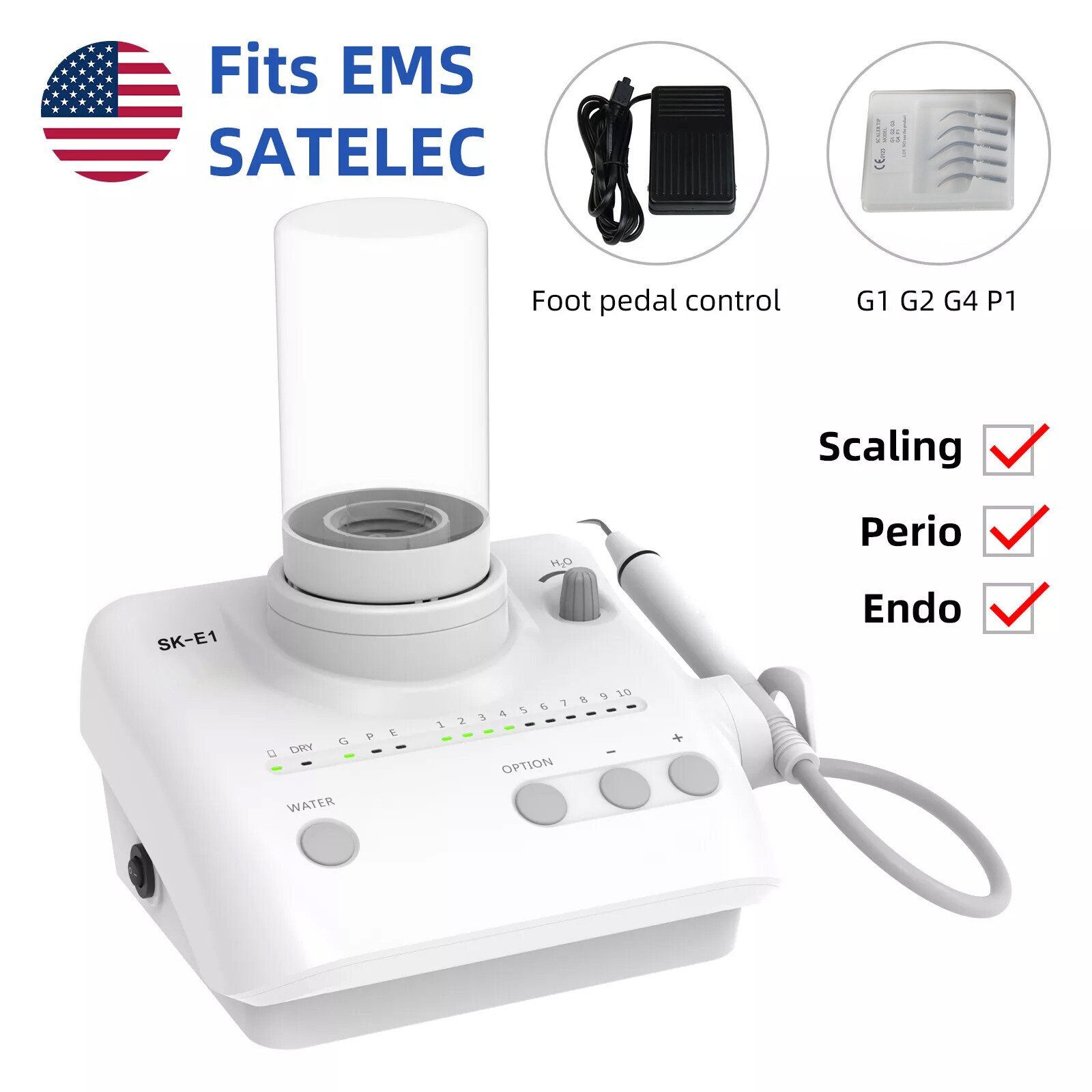 For Cavitron Dental Portable Ultrasonic Piezo Scaler 2*Bottles Fit EMS Handpiece