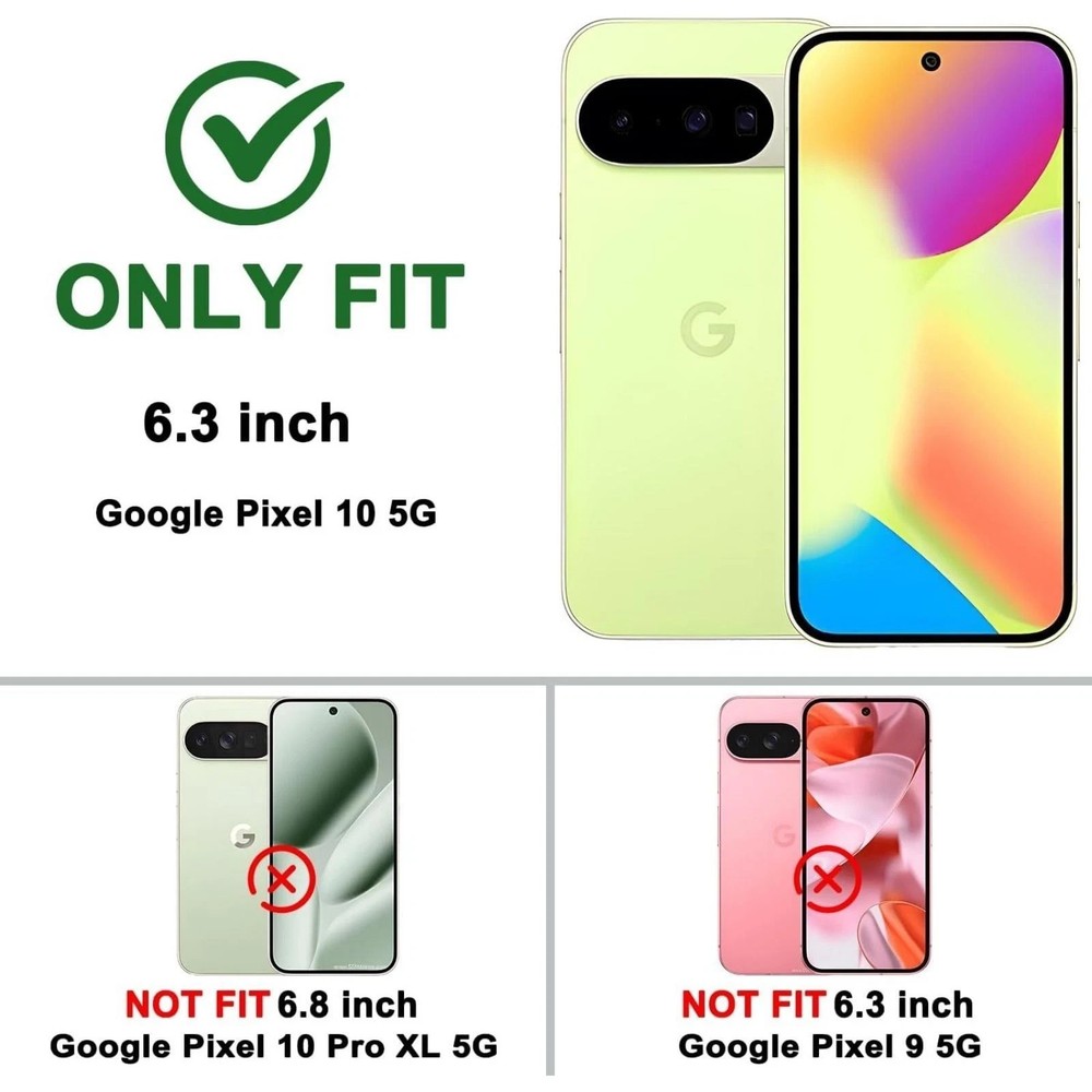 Durable Case for Google Pixel 10/10 Pro with 2PCS Screen Protector & Kickstand