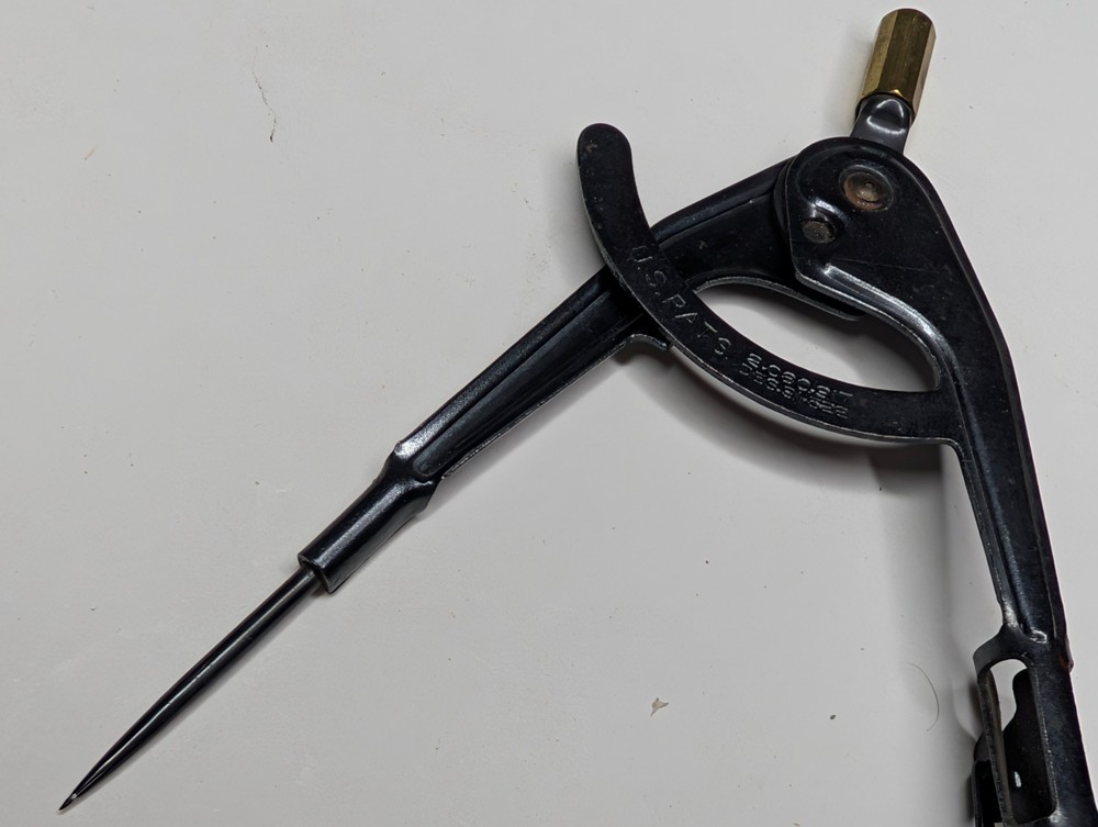 Vtg Black Drafting Compass Divider Architect Engineering Tool Patent 2080917