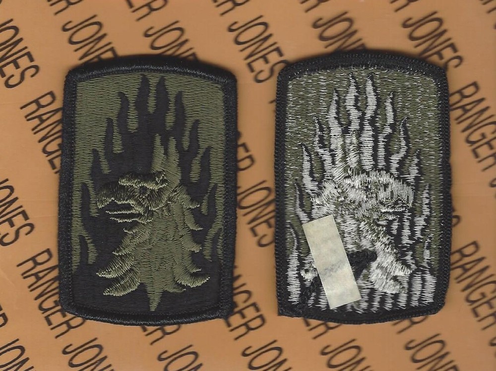 12th Aviation Brigade 3" OD Green & Black BDU uniform patch m/e