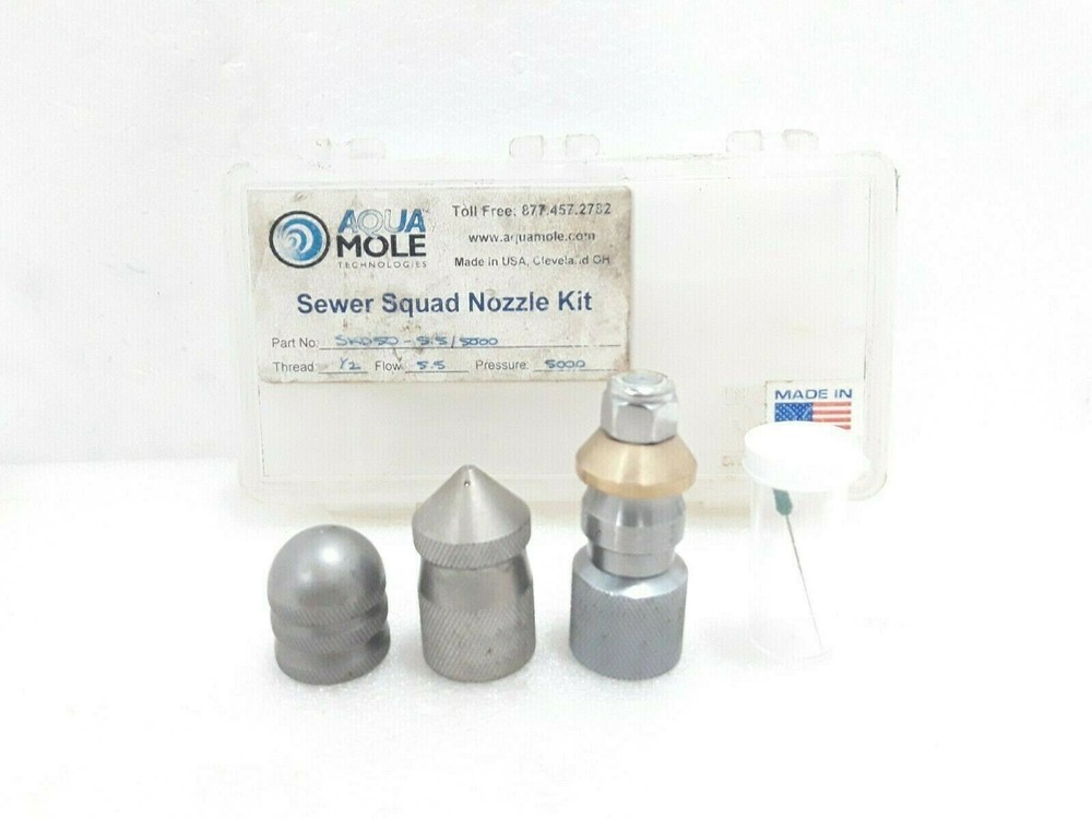 Aqua Mole Sewer Squad Nozzle Kit 5000 PSI
