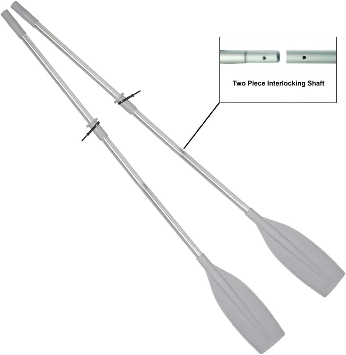 Heavy Duty Pair of Oars 78" Long with Oar Locks, Split Shaft.