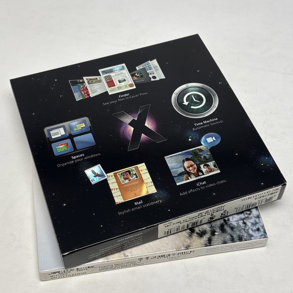 Apple Mac OS X Leopard Version 10.5.4 & Snow Leopard 10.6.3 Install DVDs Retail