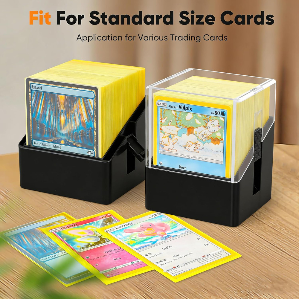 Trading Card Deck Boxes with Portable Organizer Case. Card Storage Box for Magic