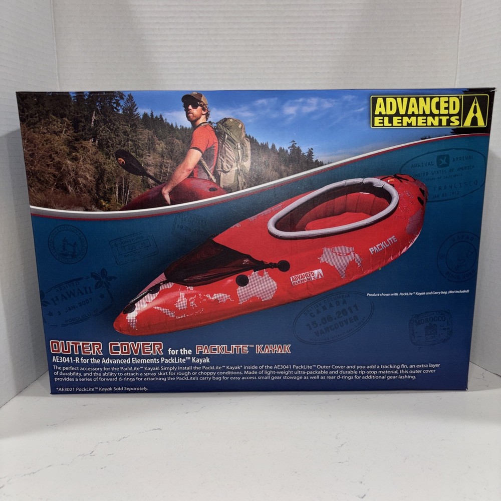 Advanced Elements Outer Cover for Packlite Kayak Red Silver New In Box Sealed