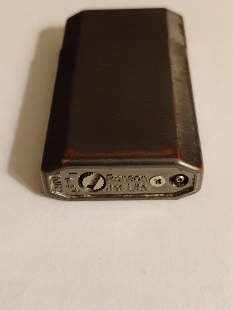 Ronson Jetlite Butane Lighter Adjustable Flame Refillable Grey