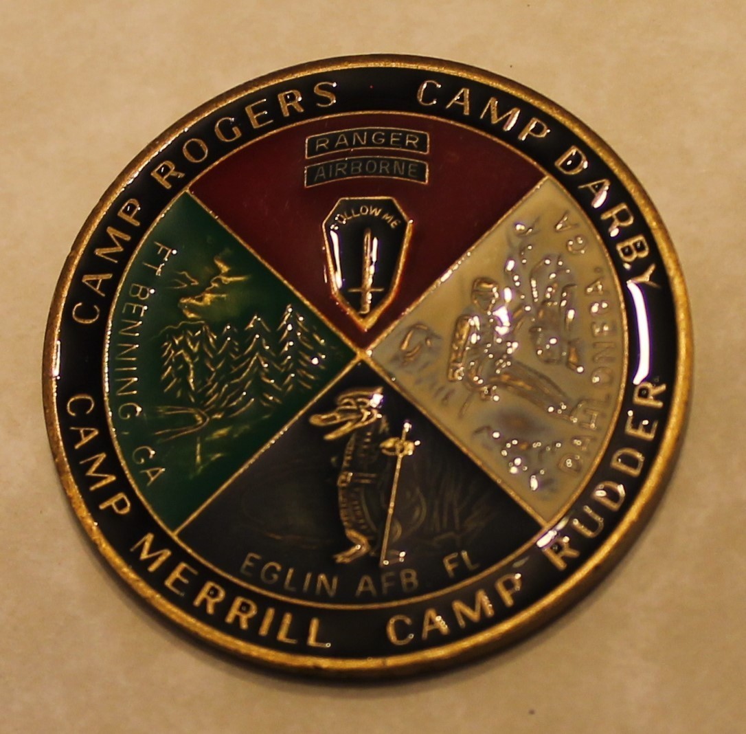 Ranger Training Brigade Serial #'d Edge Hard Baked Enamel Army Challenge Coin