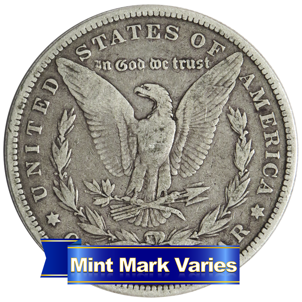 1878 to 1904 $1 Morgan Silver Dollar Very Good - Very Fine VG-VF