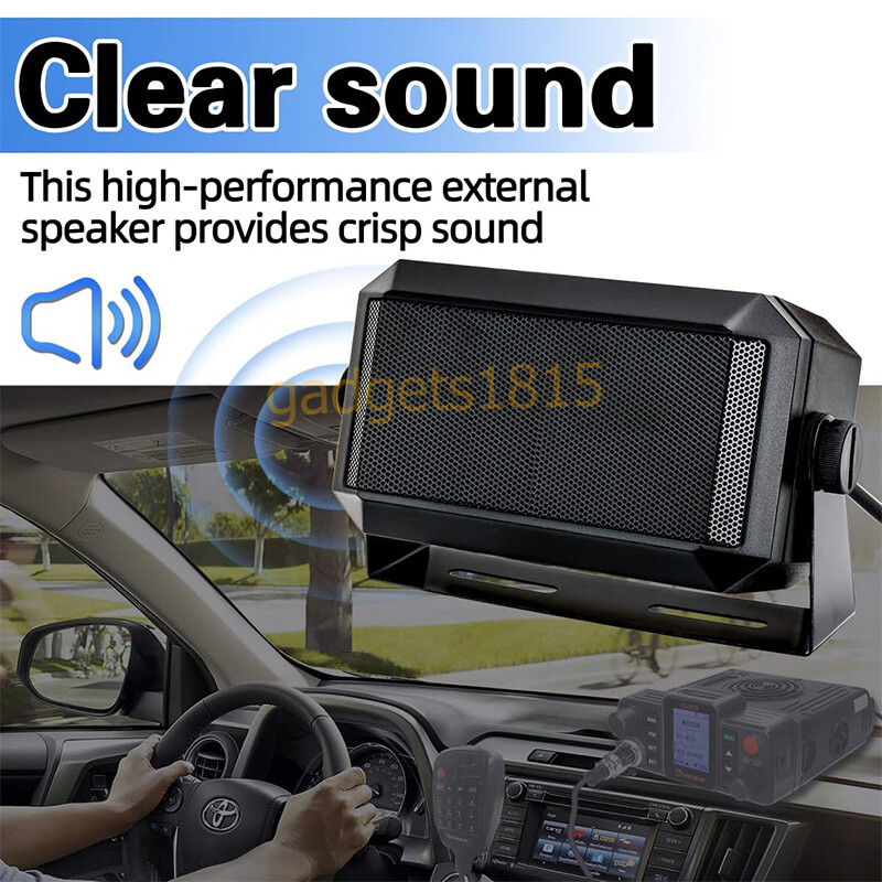 Rectangular External Communications Speaker for CB, Ham & GMRS Radios & Scanners