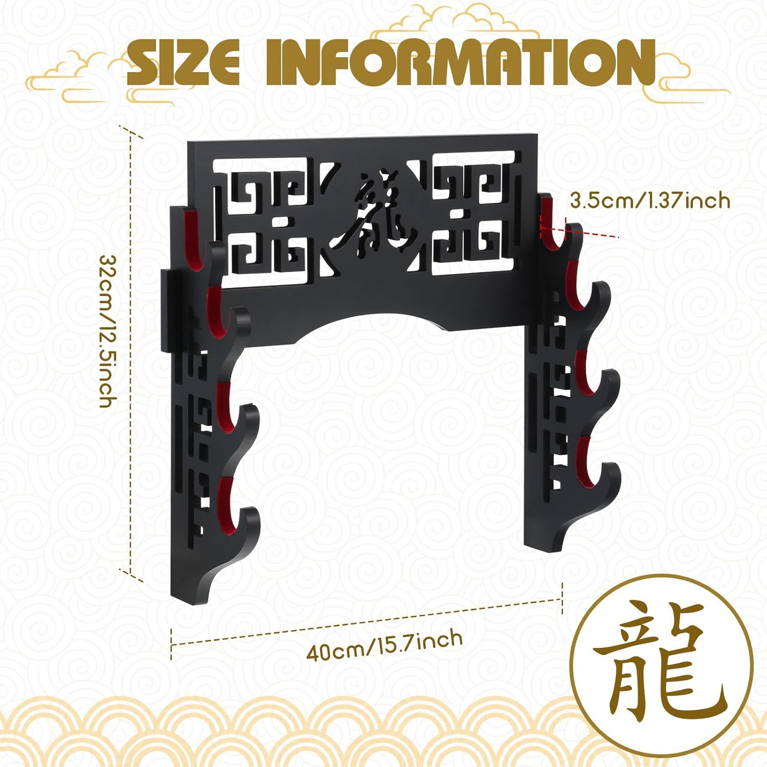 Katana Mount Sword Holder Stand Wall Mount Katana Samurai Sword Display 4Tier