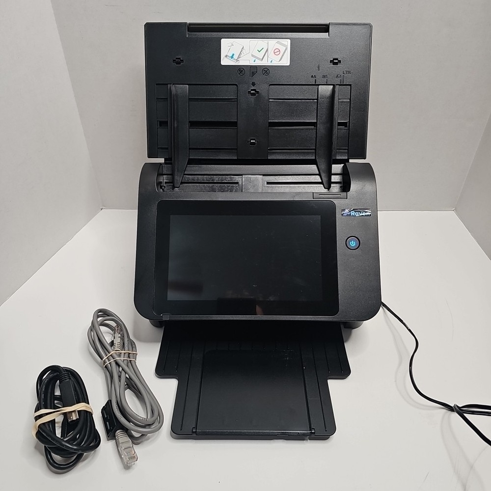 Raven Original 2nd Gen Duplex Document Scanner 8" Touchscreen In Box With Cords